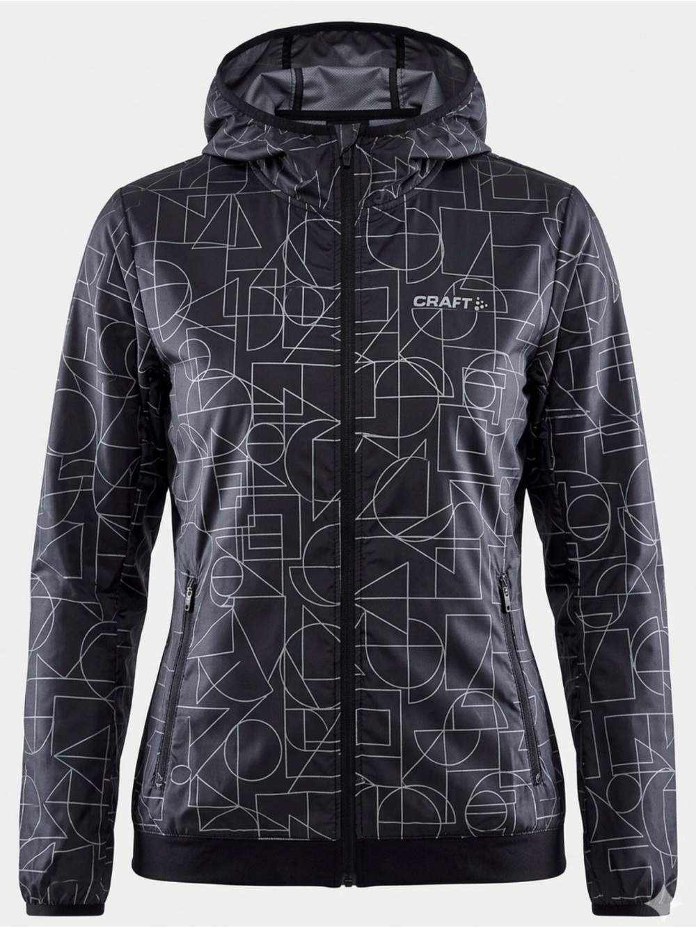 Craft Woman’s Lumen Wind Running Lightweight Jacket Size XS, Shapes Pattern